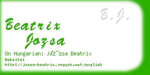 beatrix jozsa business card